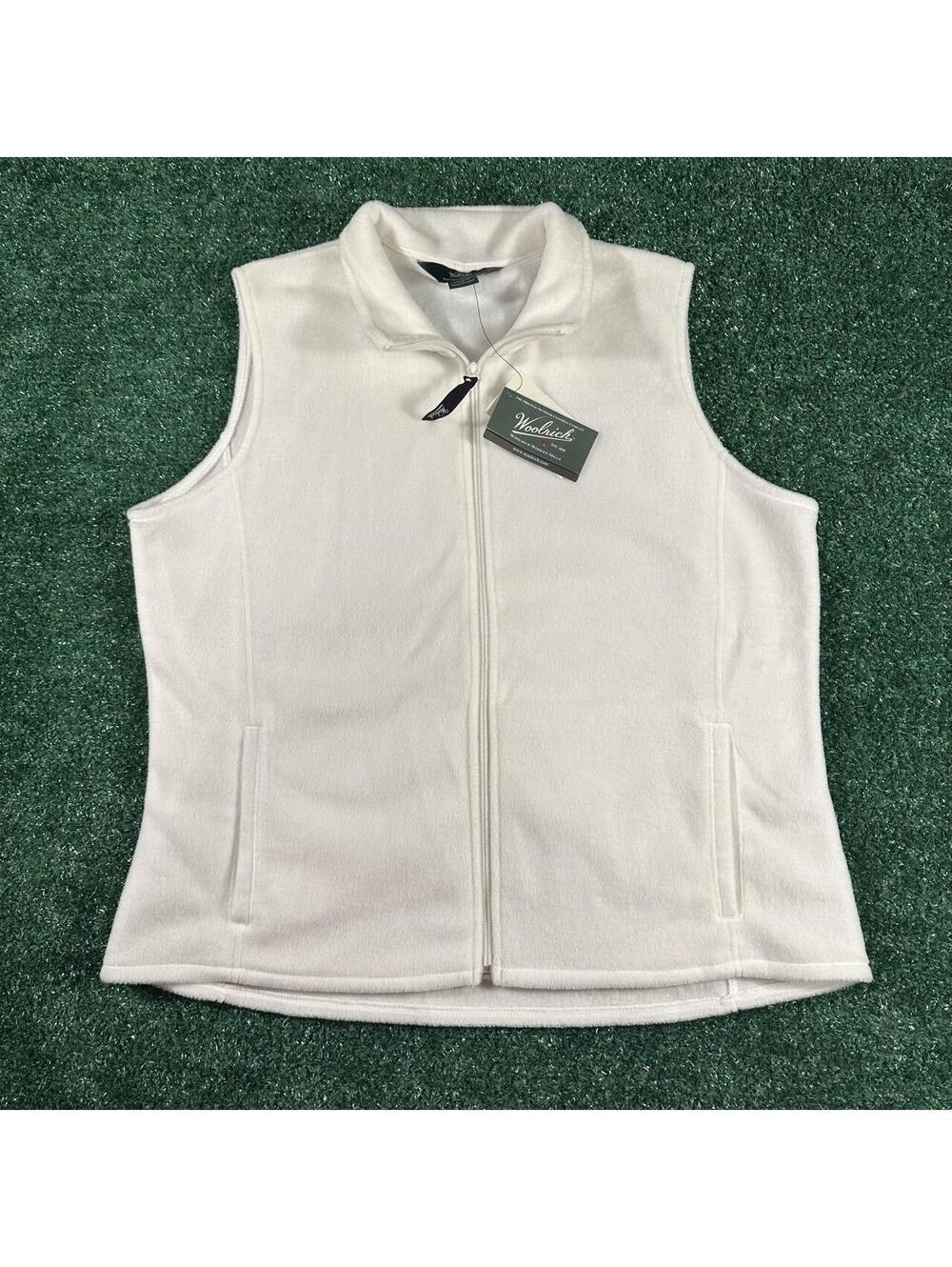 NWT Woolrich Women's White Fleece Vest size XL